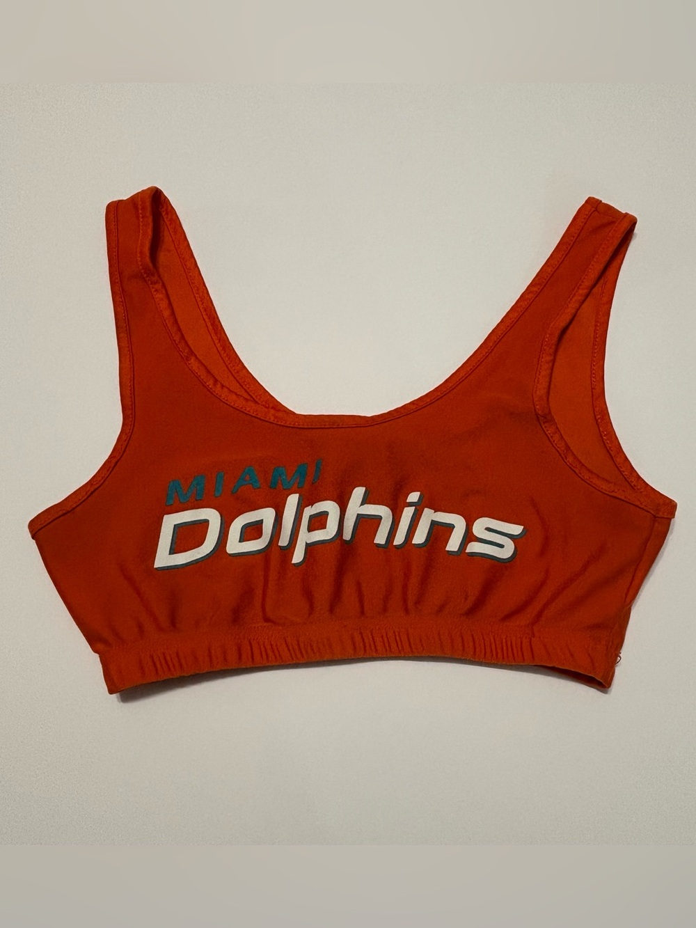 Miami Dolphins NFL Team Apparel Sports Bra Orange Women’s XS